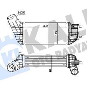 INTERCOOLER BRAZİNG INTERCOOLER A/M 400X145X62 TRANSİT 2.2 TDCI 06 / 2.4 TDCI 06 96641-1376241-6C119L440AB 6C119L440AC-6C119L440AB-1371241