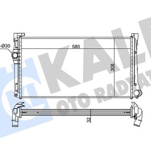SU RADYATÖRÜ FIAT IDEA 04 PUNTO 03 LANCIA YPSILON 06 1.3DMTJ MT BRAZING 580x308x32