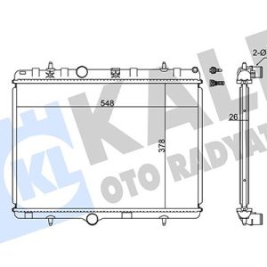 RADYATÖR C3 02 C2 03 207 07 1.4-1.6 16V-1.6HDI AC MEK AL/PL/BRZ 378x548x26 1333.89-1330.P8
