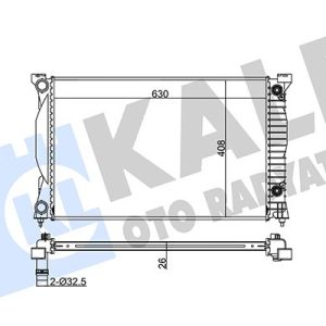 RADYATÖR AUDI A4-A6 2.0TFSI-2.0TDI 01-08 632x408x26 AL-PL-BRZ 8E0121251B-8E0121251L-8E0121251AQ
