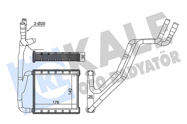 KALORIFER RADYATORU COURIER 14 -ECOSPORT 1.6TDCI 13 17 B-MAX 1.0 ECOBOOST 1.5 1.6TDCI 12 15 AV11 18B539 AA-AV11 18B539 CA-