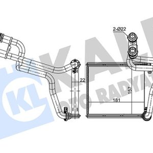 KALORİFER RADYATÖRÜ BORULU GOLF VI -JETTA IV-1.2TSI-1.4TSI-1.6-2.0TDI 181x157x22 5C0819031