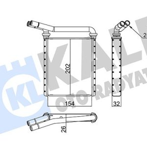 KALORİFER RADYATÖRÜ TOYOTA AURIS. COROLLA 1.4L NDE150 NDE180 07- 1.6L ZRE151 ZRE181 ZRE185 07- 1.3 3L NRE180 12- / AVENSIS ZRT270 AZT270 ADT270 09- -