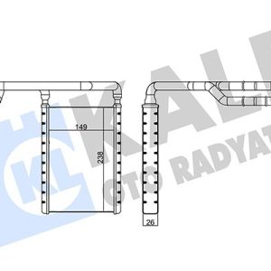 KALORİFER RADYATORU BRAZING FORD TOURNEO CUSTOM V362 12 TRANSIT V362 14 1768439-2008790-BK2118B539AA