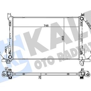 RADYATÖR BRAZING FIAT TALENTO-NISSAN NV300-OPEL VIVARO-RENAULT TRAFIC III-VAUXHALL VIVARO RADYATÖR 93868887-214103569R-6000618060