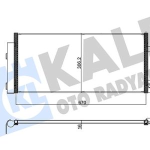 KONDENSER CHEVROLET AVEO KONDENSER AL/BRZ 650X306X16