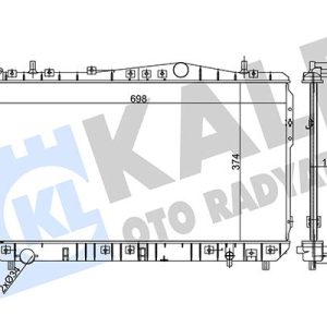 MOTOR SU RADYATÖRÜ MANUEL CHEVROLET LACETTI 05 NUBIRA 05 1.4-1.6-1.8 16MM AL/BRZ 375x698x16