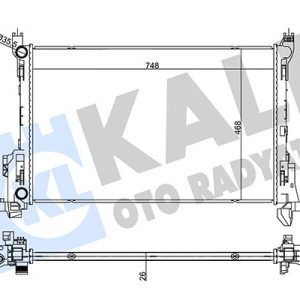 RADYATÖR TRAFIC 1.6/2.0DCI 14 VIVARO B 1.6CDTI-TALENTO 1.6D 16 MT 26MM AL/BRZ 748X468X26 -93868353