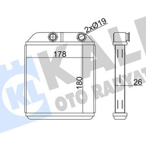 KALORİFER RADYATÖRÜ MITSUBISHI CARISMA 1.6L 4G92 DA1A 95- 1.8L 4G93 GDI DA2A 95- 1.9L DI-D F9Q diz el DA5A 00-05 / VOLVO S40-V40- ALEMİNYUM