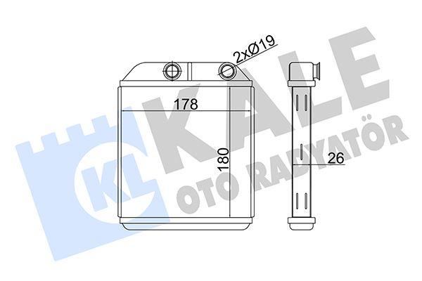 KALORİFER RADYATÖRÜ MITSUBISHI CARISMA 1.6L 4G92 DA1A 95- 1.8L 4G93 GDI DA2A 95- 1.9L DI-D F9Q diz el DA5A 00-05 / VOLVO S40-V40- ALEMİNYUM