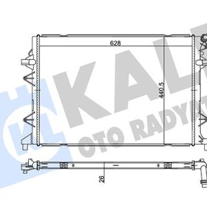 ARA SOĞUTUCU RADYATÖR YETI-BEETLE-CADDY IV-GOLF VI-JETTA IV-SCIROCCO LT RADYATÖR AL/BRZ 628X440.5X26