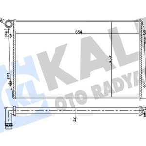 SU RADYATÖRÜ AUDI A3-SEAT ALTEA-LEON-TOLEDO III-SKODA OCTAVIA II-SUPERB II-VW CADDY III-GOLF V-JETTA III-PASSAT-TOURAN 1.9 2.0TDI 04-13 MT AC NAC