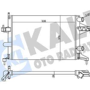 RADYATÖR BRAZING CORSA C-COMBO-TIGRA 1.0-1.2-1.2 16V-1.4-1.4 16V AC KLİMASIZ MEK 539x378x24 1300236-9201955-25555161-24445162