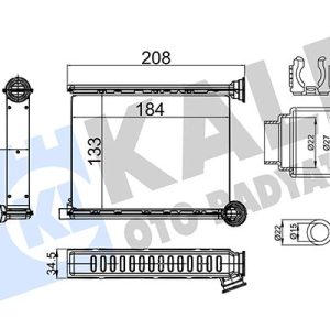 KALORİFER ADYATÖRÜ DACIA DUSTER II 1.5 DCİ 2017