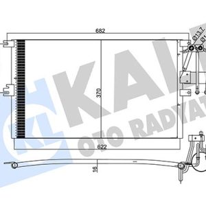 KLİMA RADYATÖRÜ KONDENSERİ VECTRA B 95-02 AL/AL 625x370x20