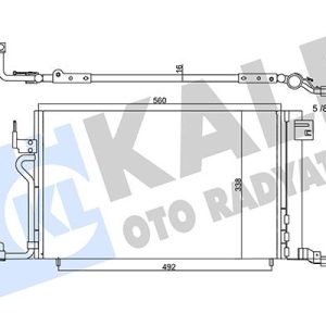KLİMA RADYATÖRÜ KONDENSERİ P306 II 97-01 BERLINGO 97 PARTNER 97 XSARA 97-00 1.4-1.6-1.8 568 x341x16 AL/AL