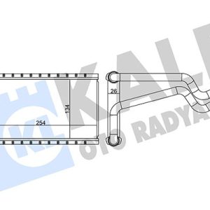 KALORİFER RADYATÖRÜ HONDA CIVIC 1.6L R16A2 FD6 VTEC SEDAN 06-11 1.8L R18A2 FD7 SEDAN 06-11 1.3L HY BRID LDA2 FD3 06- - ALEMİNYUM