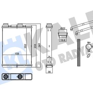 KALORİFER RADYATÖRÜ NISSAN QASHQAI 1.6L R9M Dci J11 14- 1.2L HRA2DDT DIG-T J11 14- 1.5L K9K J11 6 vites 14- - ALEMİNYUM 271404EM0A