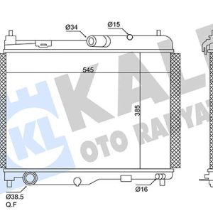 SU RADYATÖRÜ FORD ECOSPORT-FIESTA VII 1.0ECOBOOST 13 AT BRAZING 385x545x22 GN118005CB-GN118005CC-GN118005CD 2055474-2101513-2375964