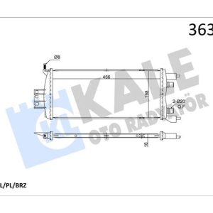 RENAULT SCENIC IV GRAND SCENIC IV 1.5DCI 16 MT ARA SOĞUTUCU BRAZING 456X198X16 SU RADYATÖR 214100992R