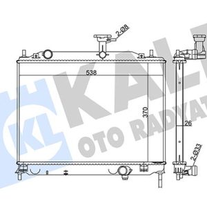 RADYATÖR ACCENT-ERA 1.5 CRDI AL/PL/BRZ MEK. 370x538x26 253101E300-253101E350-253101E301