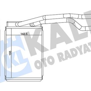 KALORİFER FORD FIESTA 02 14-ECOSPORT 03 12 BRAZING AL-AL 195X142.5X52 KALORİFER RADYATÖRÜ 2S6H18B539BB
