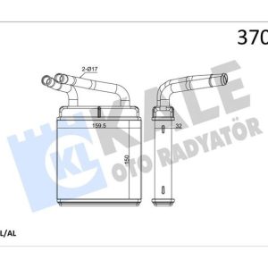 KALORİFER RADYATÖRÜ MITSUBISHI L300 2.5L 4D56 01-06 - ALEMİNYUM MB360948