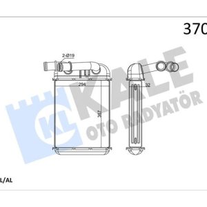 KALORİFER RADYATÖRÜ Q7-TOUAREG 3.0TDI V6 24V 06-15 CAYENNE 3.0 DIESEL 3.6 10 BORULU 367X294X32 7L0819032A