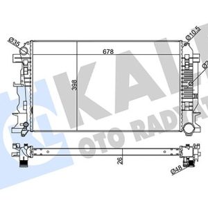 MOTOR SU RADYATORU MERCEDES SPRINTER B906 . VW CRAFTER 30-35-50 678X398X26 A9065000002-2E0121253A