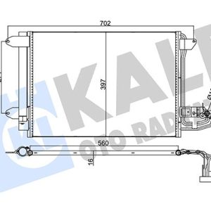 KLİMA KONDENSERİ A3-LEON-TOLEDO-OCTAVIA-CADDY III-GOLF V-VI-JETTA IV-TOURAN AL/AL 580x391x16 1K0820411E-1K0820411H-1K0820411Q