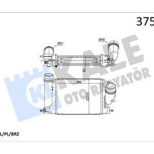 INTERCOOLER NISSAN X-TRAIL 1.6DCI 1.6DCI 4X4 13 BRAZING 282X223.5X62 TURBO RADYATÖRÜ