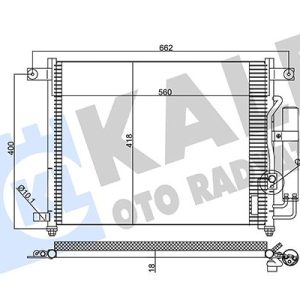 KLİMA KONDENSERİ CHEVROLET AVEO-KALOS 1.4i 16V 02 AL/AL 560x457.5x18 96469289-96539634-96539635