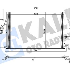 KLİMA KONDENSERİ CHEVROLET/DAEWOO LACETTI-NUBIRA AL/AL 622x407x16 96837834-96484931