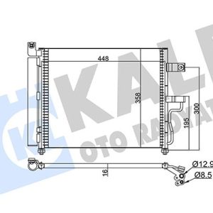 KLİMA KONDENSERİ ACCENT-ACCENT II AL/AL 448x370x16