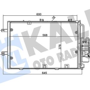 KLİMA KONDENSERİ COMBO-CORSA C-TIGRA AL/AL 588x381x16 93175776-13114011-1850000