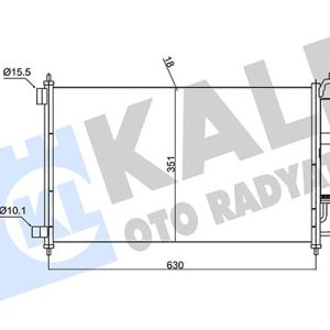 388300 KLİMA KONDENSERİ NOTE-MICRA III-MICRA C C-JUKE-TIIDA AL/AL 630x348x16 92100EL00A-92100AX80B-92100AX801