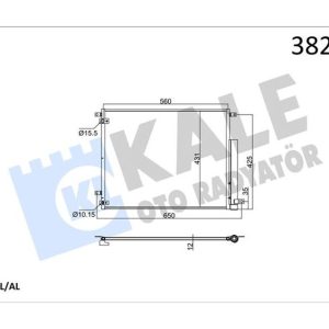 KONDENSER HONDA CIVIC X FC 1.6İ 16 KURUTUCU İLE BRAZING AL-AL 560X431X12 KLİMA RADYATÖRÜ 80100TBAA01