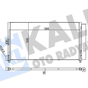 KLİMA RADYATÖRÜ KONDENSER FIAT DOBLO 01 IDEA 04 PUNTO 03 LANCIA YPSILON 06 11 1.2 1.3JTD 1.4 1.9JTD 46820833-51732993-51802116-51804991