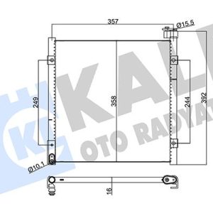 KLİMA KONDENSERİ HONDA CIVIC VI 1.4i-1.5i-1.6i-1.8-2.0i TD-16V 96-01 AL/AL 354x368x16