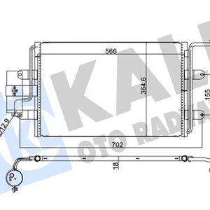 KLİMA KONDENSERİ BORA-GOLF IV-A3-OCTAVIA LEON-TOLEDO 1.4-1.6-1.8-1.9 AL/AL 588x360x18 1J0820413A-1J0820413B-1J0820413N