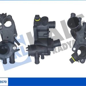 KOMPLE TERMOSTAT-PLASTİK GÖVDELİ 87 C SEAT AROSA-CORDOBA-IBIZA-INCA-SKODA FELICIA-OCTAVIA-VW CADDY GOLF-LUPO-POLO-VENTO