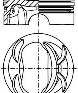 028PI00117000 PISTON SEGMAN 76.51MM STD GOLF 5-6-JETTA 3-4-PASSAT-1.4TSI-FSI BLG BMY CAVA CTHA 05 03C107065AQ