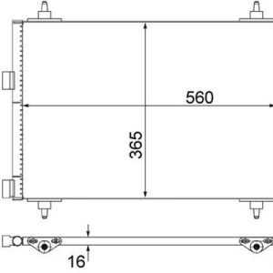 KLİMA RADYATÖRÜ KONDENSER PEUGEOT P307-P307 BREAK-P307 SW C4 04 11 C5 01 04 1.6-2.0 HDI 6455.AA