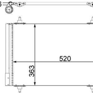 KLİMA RADYATÖRÜ KONDENSER BERLINGO 06 XSARA 04 PARTNER 06 1.6 HDI 6455.CN-9645964780