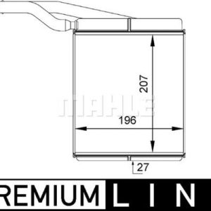 KALORİFER RADYATÖRÜ BRAZİNG FOCUS-TOURNEO CONNECT 1.6 16V-1.8 16V-1.8 TDI 2195x187x40 1062254-XS4H18476AB
