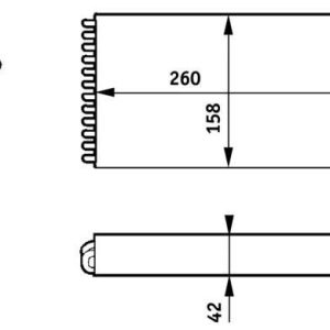 KALORİFER RADYATÖRÜ MGN 97-99 SCENIC 01-03 1.4-1.6-1.9-2.0 16V 260x158