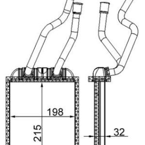 KALORİFER RADYATÖRÜ TOUAREG-Q7-CAYENNE 215x194x34 8FH351316201/8FH351315351 7L0819031-7L0819031A-95557232600