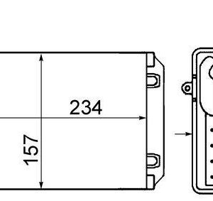 KALORİFER RADYATÖRÜ A3-CADDY-GOLF-JETTA-POLO-IBIZA-CORDOBA-OCTAVIA-1.4-1.6-1.8-1.9TD I-2.0 234x156x42 191819031E-1H1819031B-191819031