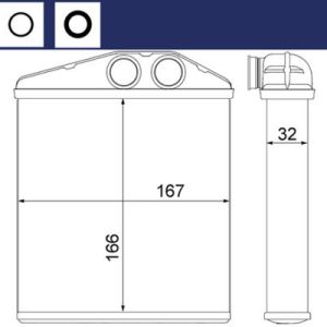 KALORİFER RADYATÖRÜ CORSA C-TIGRA TWINTOP 1.2-1.4-1.8-1.3CDTI-1.7CDTI 00 170x160 8FH351313531 1618222-9196140