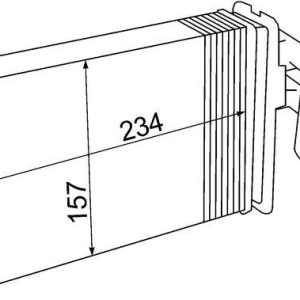 KALORİFER RADYATÖRÜ VW TRANSPORTER T4 1.9D-TD-2.0D-2.4D-2.5D-TD ÖN 234x157x42 A C 701820031